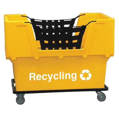 Zoro Select Material Handling Cart, Yellow, Recycling N1017261-YELLOW-RECYCLE