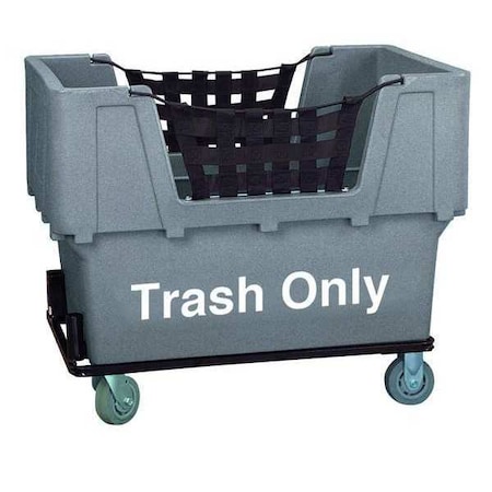 Zoro Select Material Handling Cart, Gray, Trash Only N1017261-GRAY-TRASH