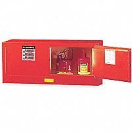 Justrite Hazardous Material Storage Cabinet, 12 gal, 0 Shelves, Steel, 43 in W x 18 in H x 18 in D, Red 891301