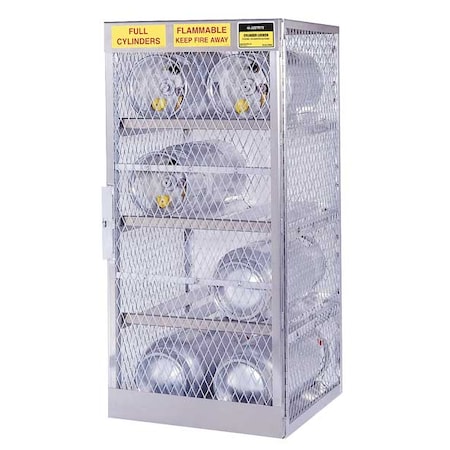 Justrite Gas Cylinder Cabinet, 30x32, Capacity 4 23001
