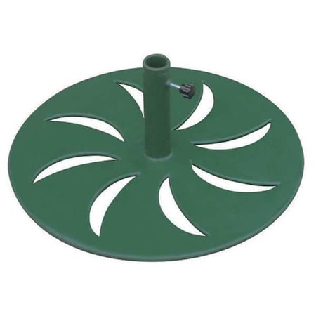 Zoro Select Outdoor Umbrella Base, Round, Green 4HUW7