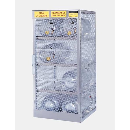 Justrite Gas Cylinder Cabinet, 30x32, Capacity 6 23002