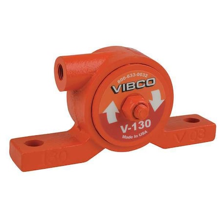 Vibco Pneumatic Vibrator, 80 lb, 19,000vpm, 60psi V-130