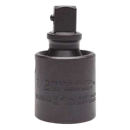 PROTO Impact Universal Joint, 1/2 in Output Drive Size, Square, Black Oxide, 2-5/8 in Overall Length, SAE J74470P