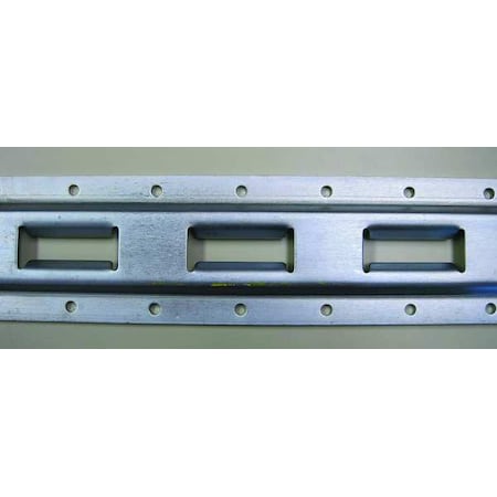 Zoro Select Vertical E-Track, Zinc Plated Finish 4HXC3