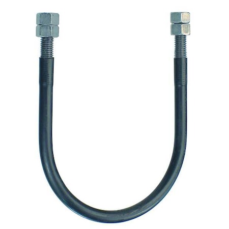 Anvil Cushioned U-Bolt, 1/2"-13, 5 5/8 in W, 5 in H, Plastic Steel 0500018114