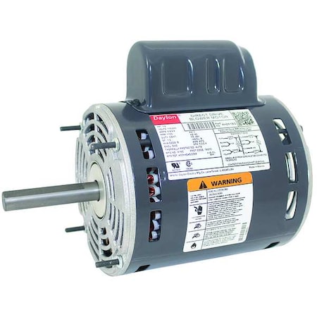 Dayton Motor, PSC, 1/2 HP, 1100,115/230V, 48Y, OAO 4HZ61BG