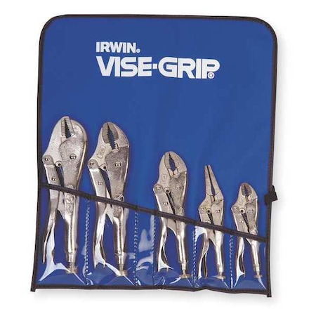 Irwin 5 Piece Original Locking Pliers Set Plain Grip Handle 538KB