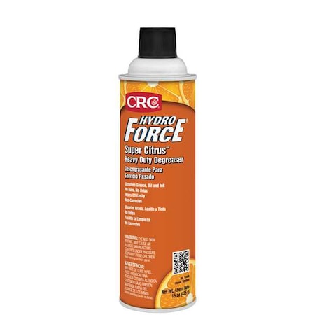 CRC Hydro Force Super Citrus Cleaner/Degreaser, Aerosol Spray Can 14440
