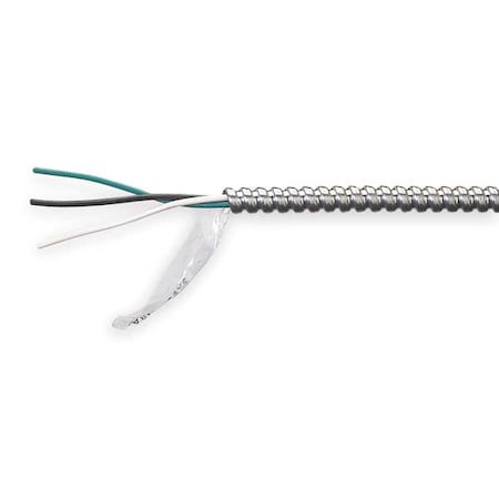 Afc Cable Systems Metal Clad Building Cable, MC, 12 AWG, 2C with Ground C, Silver, Aluminum, Stranded, 600V AC 2158S42-00