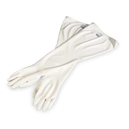 North Seamless Dry Box Gloves, Hypalon(R), 32" L, 15 mil, White, 1 PR 8Y1532/9Q