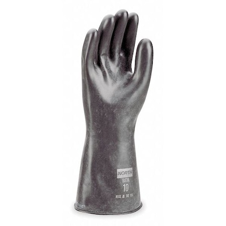 HONEYWELL NORTH 11" Chemical Resistant Gloves, Butyl, 7, 1 PR B161/7