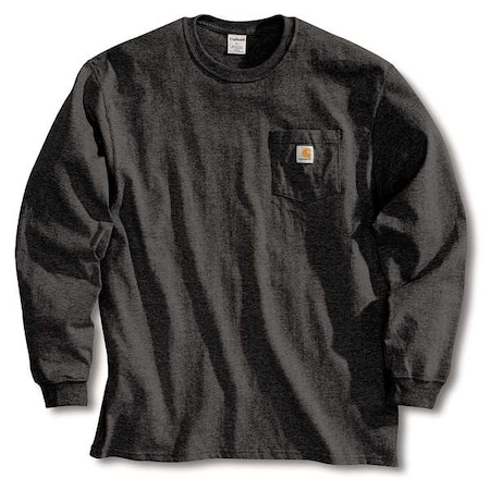 CARHARTT Long Sleeve T-Shirt, Black, M K126-BLK MED REG