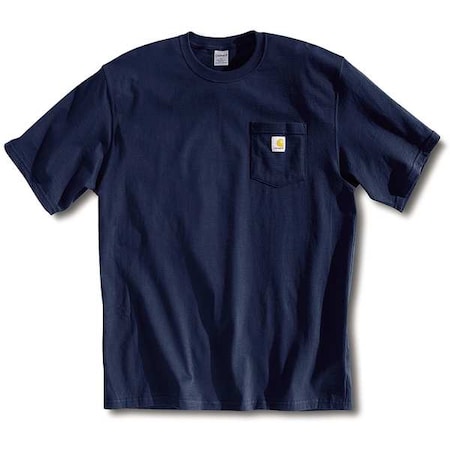 CARHARTT T-Shirt, Navy, L K87-NVY LRG REG