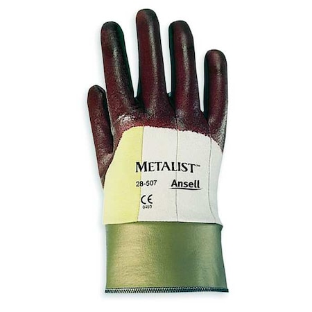 Ansell Cut-Resistant Coated Gloves, Cut Level A2 , Nitrile , Smooth , M 1 PR 28-507