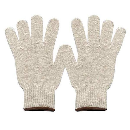 CONDOR Knit Glove, Poly/Cotton, L, PK144 4NMU9