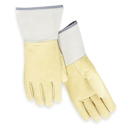 Condor Condor Welding Gloves, Gauntlet Cuff, Straight Thumb, Standard Pigskin, L, 1 PR 4JF94