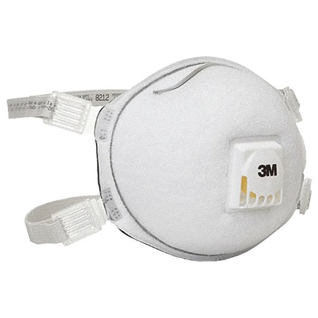 3M N95 Disposable White Particulate Respirator w/ Valve 10pk. 8212