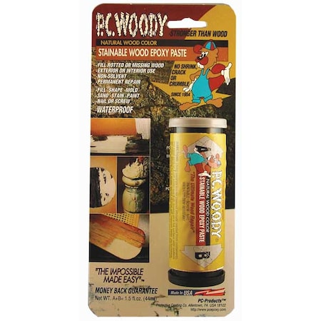 Pc Products Plastic Adhesive, PC-Woody Series, clear, 1 qt, Can, 1:01 Mix Ratio, Not Rated Functional Cure 23334