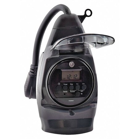 Nsi Tork Timer, Digital, 1000W, 18InCord, 2Recep, GY 631D