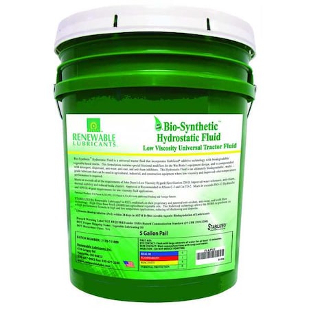 5L 5L Renewable Lubricants Trans-Hydraulic Fluid, Tractor, 5 Gal