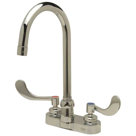 Zurn Manual Gooseneck Kitchen/Bathroom Faucet, 4" Mount, Chrome 2 Hole Z812B4-XL