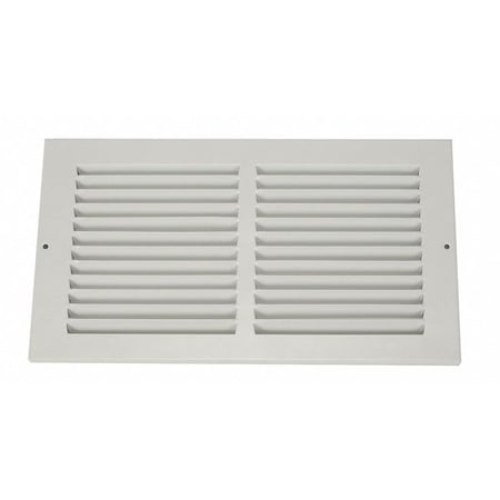 ZORO SELECT Return Air Grille, 7.75 X 25.75, White, Steel 4MJP1