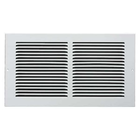 ZORO SELECT Return Air Grille, 7.75 X 11.75, White, Steel 4JRR6