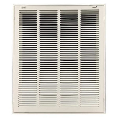 ZORO SELECT Filtered Return Air Grille, 27.62 X 22.62, White, Steel 4JRT8