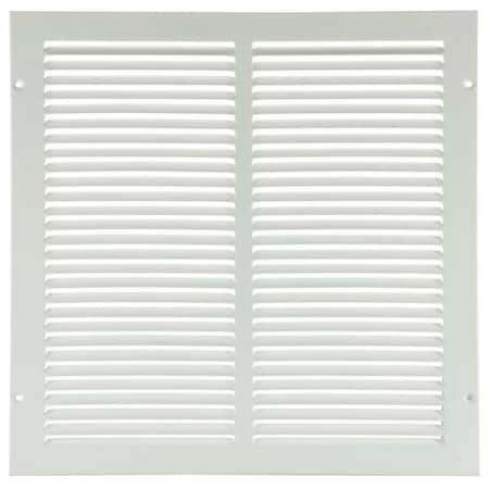 ZORO SELECT Return Air Grille, 15.75 X 15.75, White, Steel 4JRT1