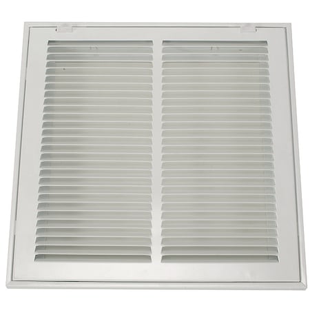 ZORO SELECT Filtered Return Air Grille, 16.62 X 27.62, White, Steel 4MJT4