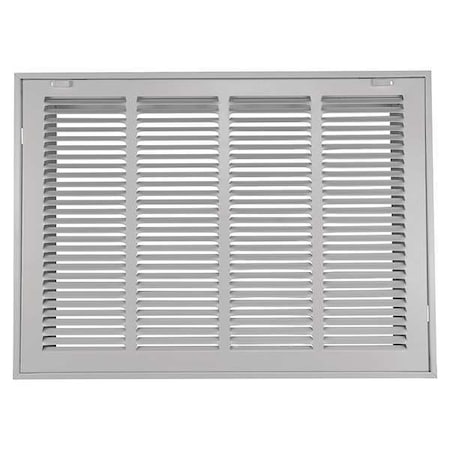 ZORO SELECT Filtered Return Air Grille, 22.62 X 22.62, White, Steel 4JRT7