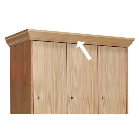 Hallowell Locker Crown Molding, Wood, W 15 In, H 3 In WCM15W-RO