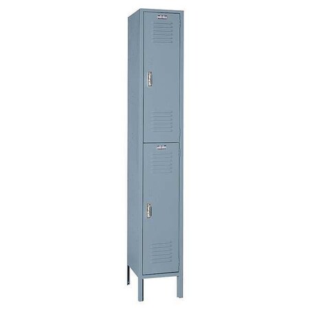 Lyon Wardrobe Locker, 12 in W, 12 in D, 78 in H, (1) Wide, (2) Tier, Dove Gray DD5202ISU