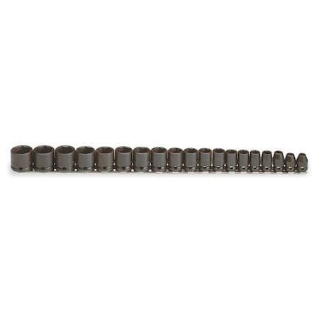 Proto 3/8" Drive Impact Socket Set, Metric, 19-Pieces J72206