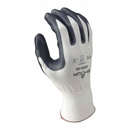 Showa Coated Gloves, M, Gray/White, PR 4550-08