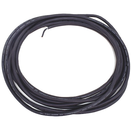 Zoro Select Portable Cord, SJOOW, 14 AWG, 2 C, Black, Rubber, Stranded, 300V, Indoor/Outdoor, 25 ft E3690