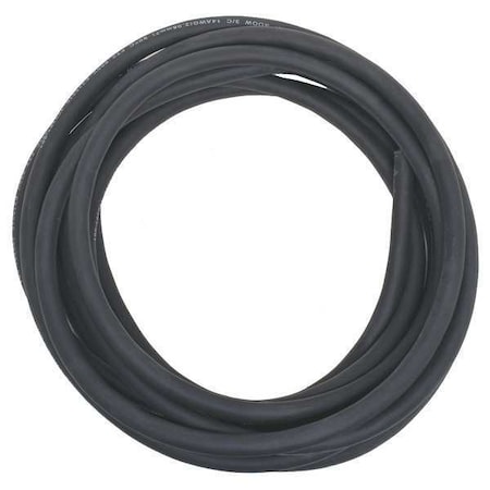 Zoro Select Portable Cord, SOOW, 14 AWG, 3 C, Black, Rubber, Stranded, 600V, Indoor/Outdoor, 25 ft E3698