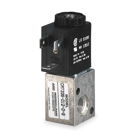 Aro Solenoid Air Control Valve, 1/8 In, 24VDC CAT33S-024-L