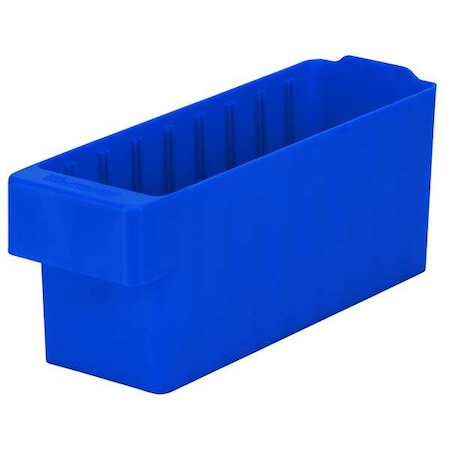 Akro-Mils Drawer Storage Bin, Plastic, Blue, 4 5/8 in H, 3 3/4 in W, 11 5/8 in L 31142BLU