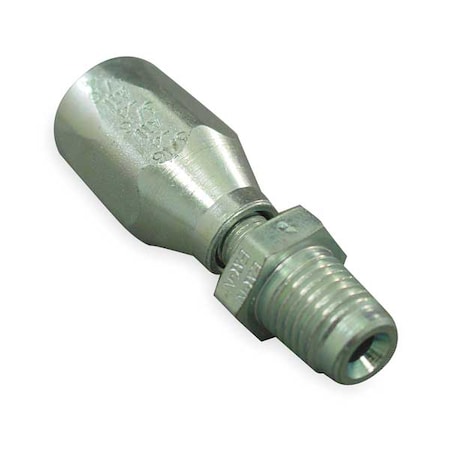Eaton Aeroquip Fitting, Straight, 3/16 Hose, 7/16-20 SAE 190277-4S