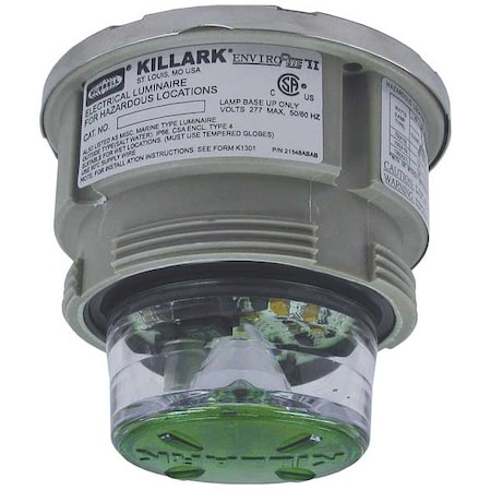 Hubbell Killark Strobe Light, LED, 120 to 240V AC, Not Applicable FPM, 4 3/4 in Dia. NVSLCFG25G
