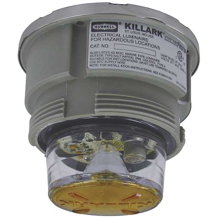 Hubbell Killark Strobe Light, LED, 12 to 80V DC, 24V AC, Not Applicable FPM, 4 3/4 in Dia. NVSLCFG26A