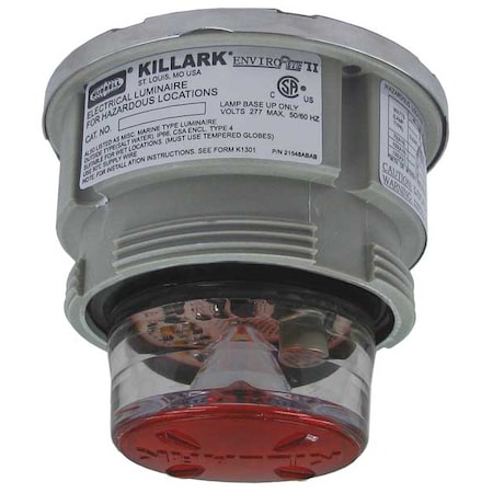 Hubbell Killark Strobe Light, LED, 120 to 240V AC, Not Applicable FPM, 4 3/4 in Dia. NVSLCFG25R