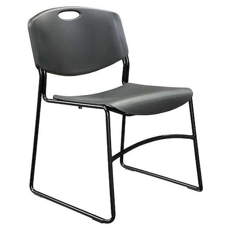 ZORO SELECT Stacking Chair Plastic Black 4KK08