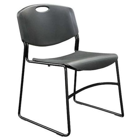 Zoro Select Stacking Chair Plastic Black 4KK08