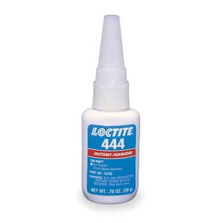 Loctite Instant Adhesive, 444 Series, Clear, 0.7 oz, Bottle 135241