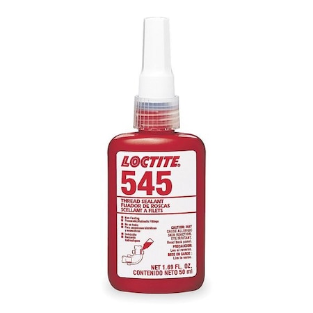 Loctite Pipe Thread Sealant 8.5 fl oz, Bottle, 545, Purple, Liquid 195662