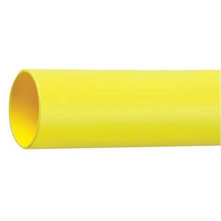 3M Heat Shrink Tube, Thin Wall, 2:1 I.D. Shrink Ratio, 3 in I.D. Before Shrinking, Yellow, 50 ft FP301-3-50'-YELLOW-SPOOL