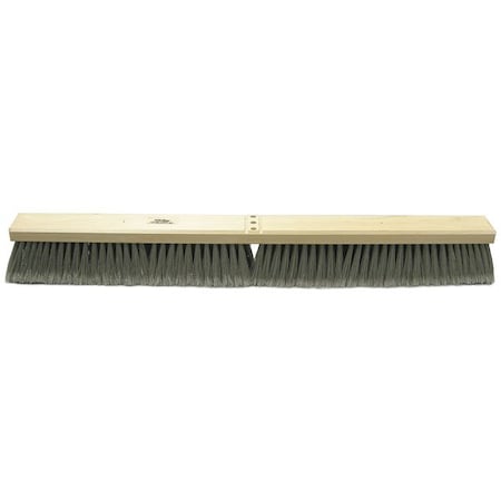 Tough Guy 30 in Sweep Face Push Broom Head, Medium/Soft Combination, Synthetic, Gray 4KNC3